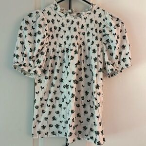 Loft Floral Puff Sleeve tee